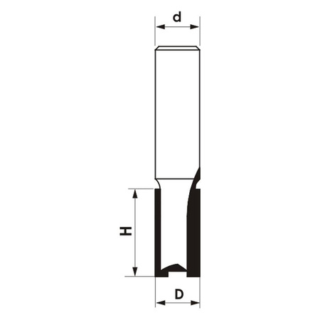 Frez prosty dwupłytkowy dwuzębny 6x20x8 CNC