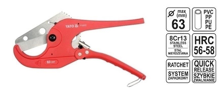 Obcinak do rur z tw. sztucznego do 63mm