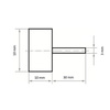 ŚCIERNICA LISTK. TRZP. 10x10x3mm P80 SFL