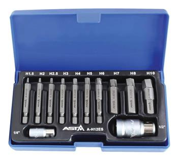 Zestaw bitów do wykręcania śrub hex 1/4” I 1/2”