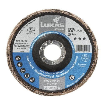TARCZA LAM. 125mm P60 V2 POWER CER.