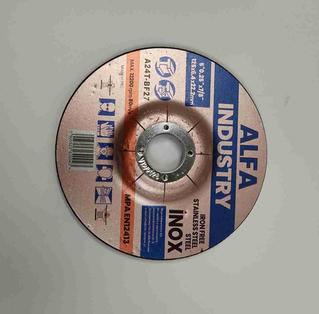 Tarcza 125x6,4 ALFA INDUSTRY INOX różowa