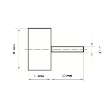 ŚCIERNICA LISTK. TRZP. 10x10x3mm P80 SFL