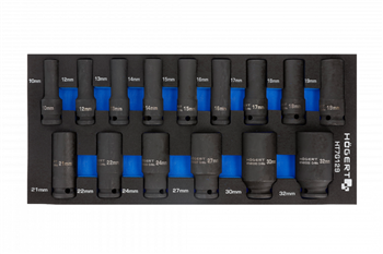 Zestaw nasadek udar. 10-32mm 15 szt., wkład EVA