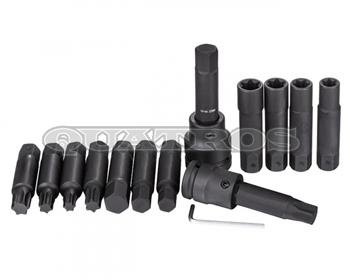 KPL. BITÓW UDAR. HEX, E-TORX, TORX  3/4", 1"