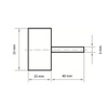 ŚCIERNICA LISTK. TRZP. 15x15x3mm P80 SFL