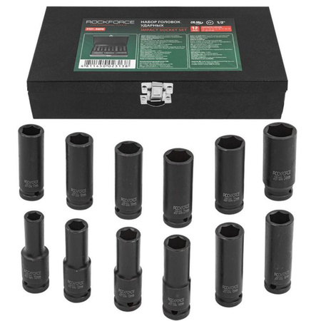 Zestaw nasad. udar. długich 1/2" 6-KT 10-24mm 12el