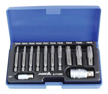 ZESTAW BITÓW TORX DO WYKRĘCANIA ŚRUB 1/4” I 1/2”