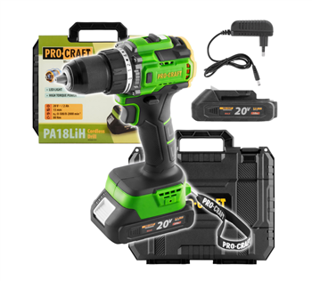 Wiert.-wkrętar. ProCraft 80Nm udar. 13mm 1x2Ah