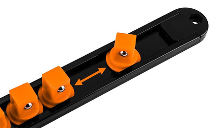 Uchwyt na nasadki 1/4" 14el. ABS