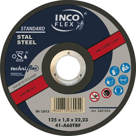 TARCZA 115x6x22 INCO METAL