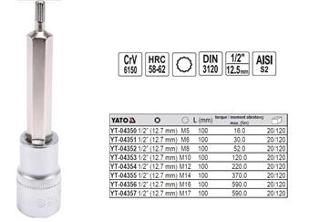 NASADKA 1/2" SPLINE M17 100mm