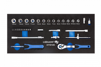 Zestaw narzędzi 1/4" 34el wkład EVA