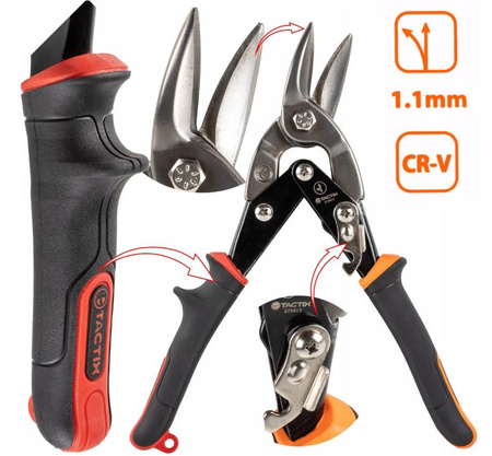 TACTIX Nożyce do blachy 250mm lewe