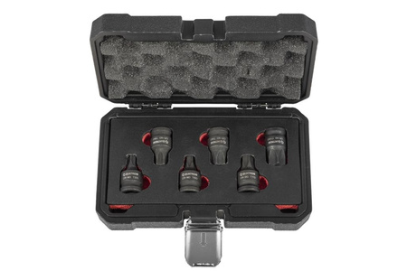 Zestaw bitów udarowych TORX T55-T00 z nasadką 1/2"