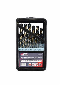 Kpl. wierteł do metalu M2 1,0-13,0mm 25szt.