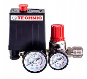 Wył. ciśn. presostat 230V z reduktor+2szybkozłącz.