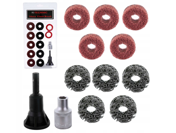 Zestaw ściernic do czyszcz. piast i tarcz hamul.