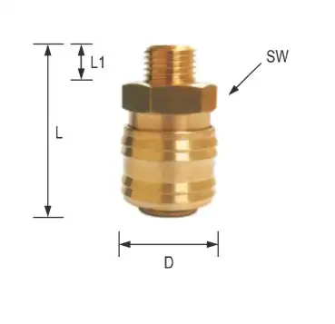 Szybkozłączka żeńska NW7,2 GZ 1/4", MO