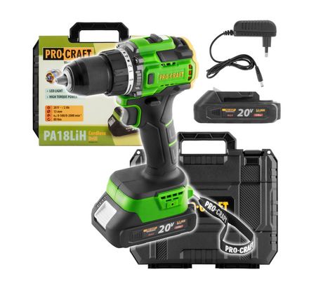 Wiert.-wkrętar. ProCraft 80Nm udar. 13mm 1x2Ah