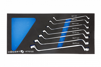 Kpl. kluczy odg. 6-19mm oczkowe 7szt wkład EVA