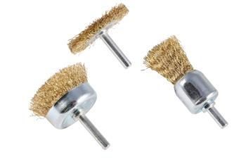 Zestaw 3szt. szczotek drucianych do wiertarki