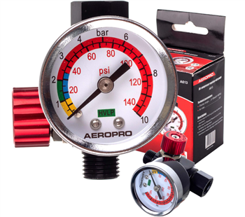 Reduktor z manometrem do pistoletu lakierniczego