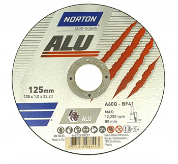 Tarcza 125x1x22,2 T41 A60Q Aluminium