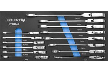 Zest. kluczy w piance pł- oczk. z przegub. 14szt.