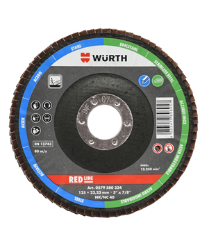 TARCZA LAMELKA D125 G40 RED LINE